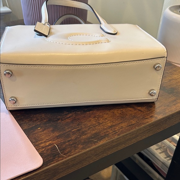 Coach Chalk Smooth Leather Small Tote with Matching Pebbled Wallet - Picture 11 of 12